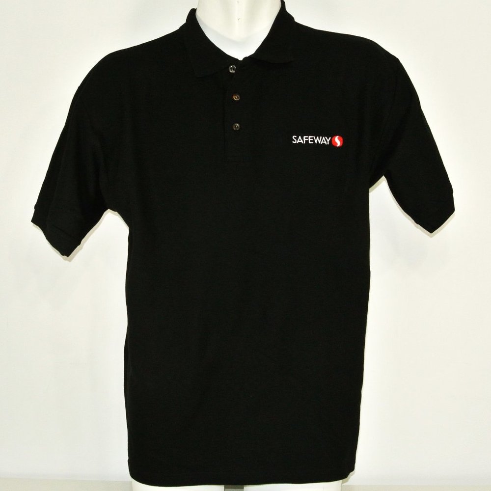 SAFEWAY Grocery Store Black Polo Shirt Employee Uniform NEW Size XL